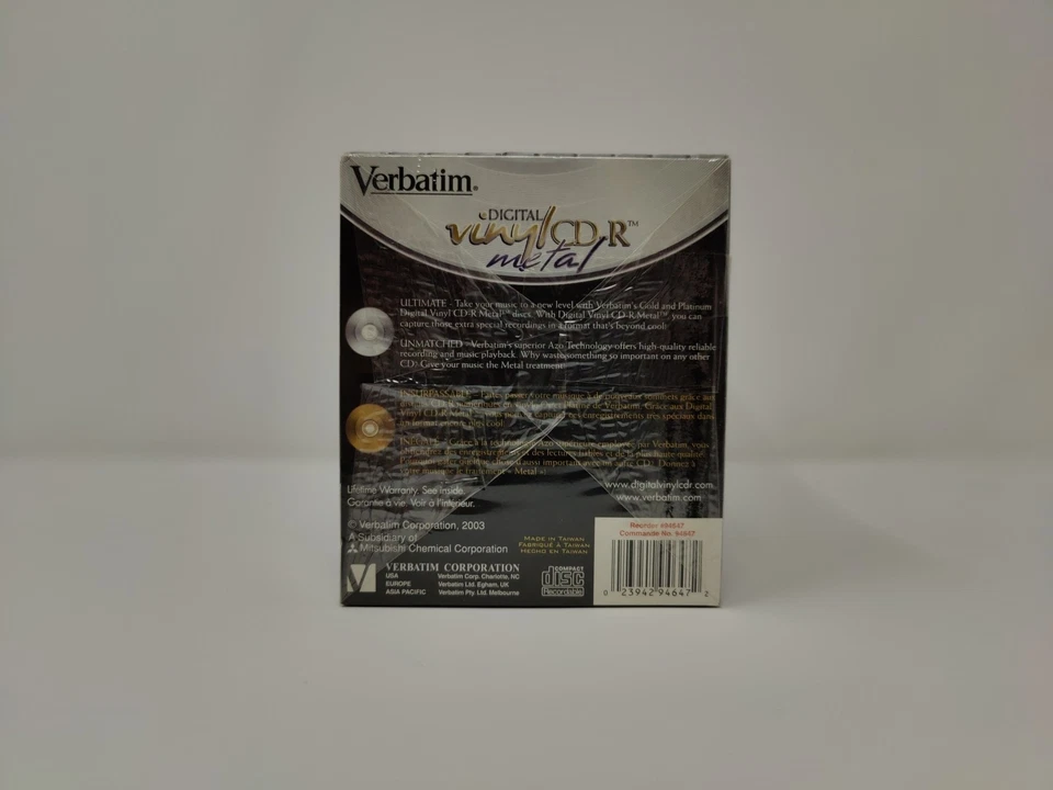 Verbatim 10PK CD-R Digital Vinyl Metal 5 Gold + 5 Platinum RARE NEW SEALED - Image 2 of 4