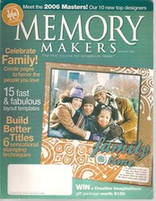 Memory Makers Magazine January 2006 Celebrate Family Layout - GOOD