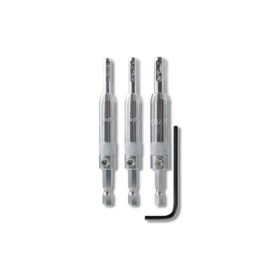 Make it Snappy 9/64 in Steel Self-Centering Hinge Bit Set 3 pc 45300