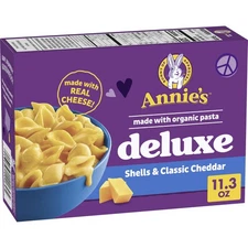 Annie's Deluxe Mac and Cheese Organic Shells with Cheddar 11.3 Ounces