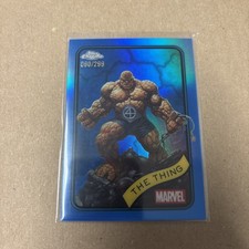 2025 Topps Chrome Marvel Blue REFRACTOR #109 The Thing 090/299