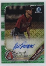 2019 Bowman Mega Box Chrome Mojo Green Refractor 55/99 Alek Thomas Auto 4f5