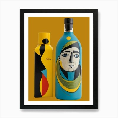 Flasche Scotch Kunstdruck gerahmt Wandbild Poster Leinwanddruck Bild