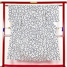 Japanese Kimono 'YUKATA' Cotton/Traditional/Polka dot pattern/History N822
