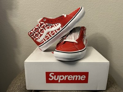 VANS Supreme Skate Grosso Mid Red Size 8.5