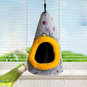 Bird Warm Nest Shed Hut Thickened Bird Cage Accessory All Season Use Hideaway