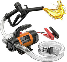 Fuel Transfer Pump Kit: 12V 13GPM Electric Diesel Transfer Pump with Fuel Nozzle
