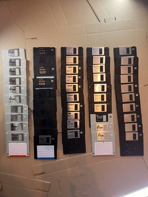 50× HD Disketten   geprüft & gelöscht   TDK, Sony, BASF, Verbatim   MS-DOS