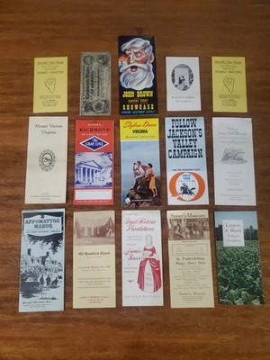 15 Vintage Virginia Travel Tourist Attraction Advertising Brochures Lot