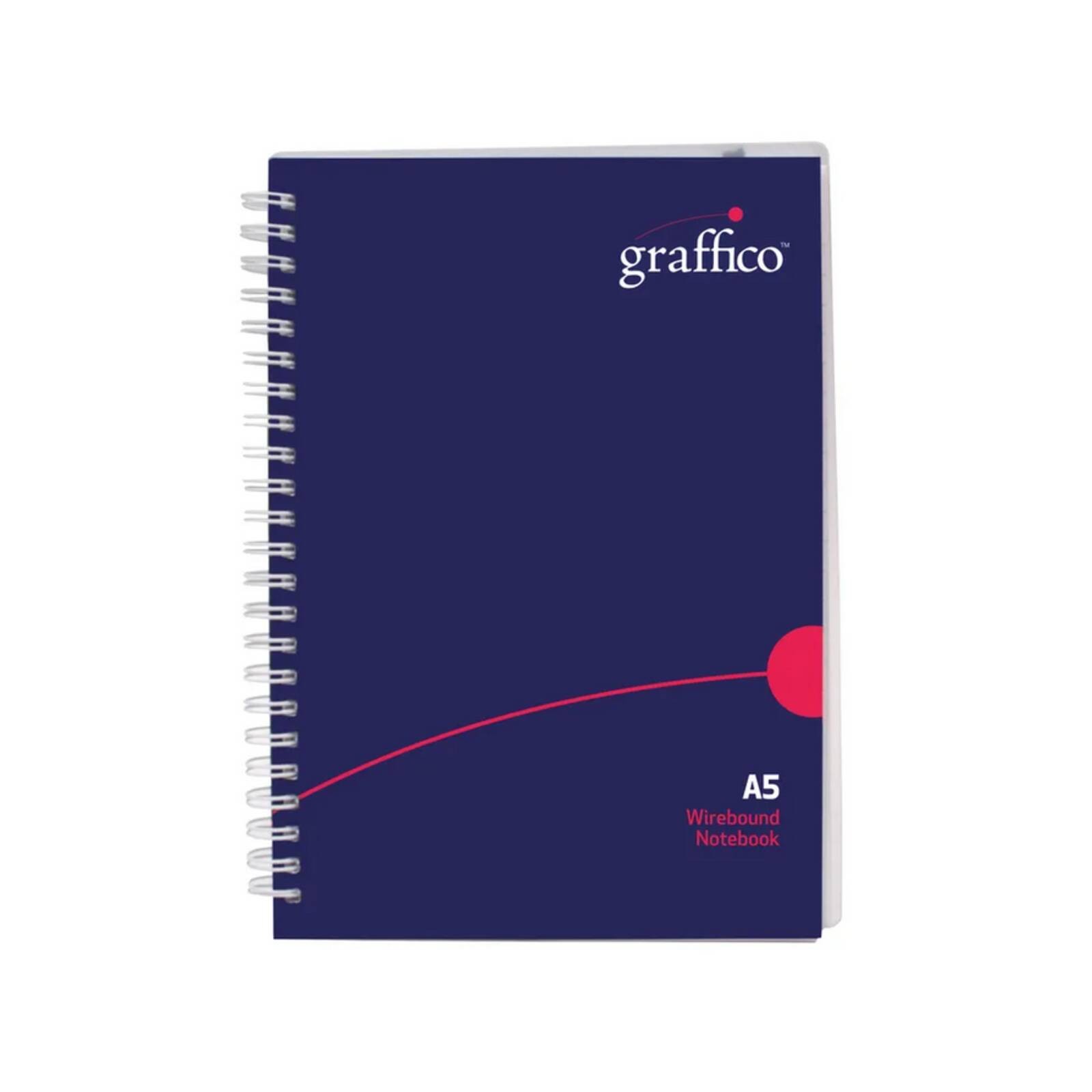 Graffico Hard Cover Wirebound Notebook 160 Pages A5 EN08814