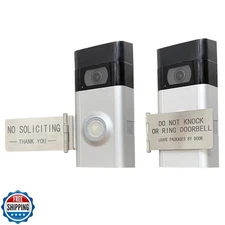 LJSCARE Front Door No Soliciting Sign and Do Not Knock Or Ring Doorbell Sign 