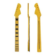 Electric Guitar Neck 22 fret 25.5 inch Canada Maple Yellow Paint Unfinished NEW