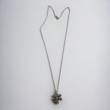 Women Snowflake Necklace Sterling Silver 925 Winter Sparkling Pendant Jewelry 5g