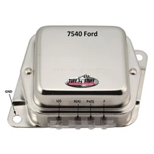 Tuff Stuff Voltage Regulator 7540; Chrome External Solid State for 63-89 Ford