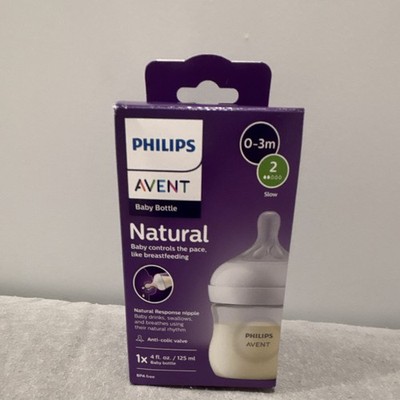 Philips AVENT Natural Anti-Colic Wide Neck Baby Bottle 125ml Slow Flow BPA-Free