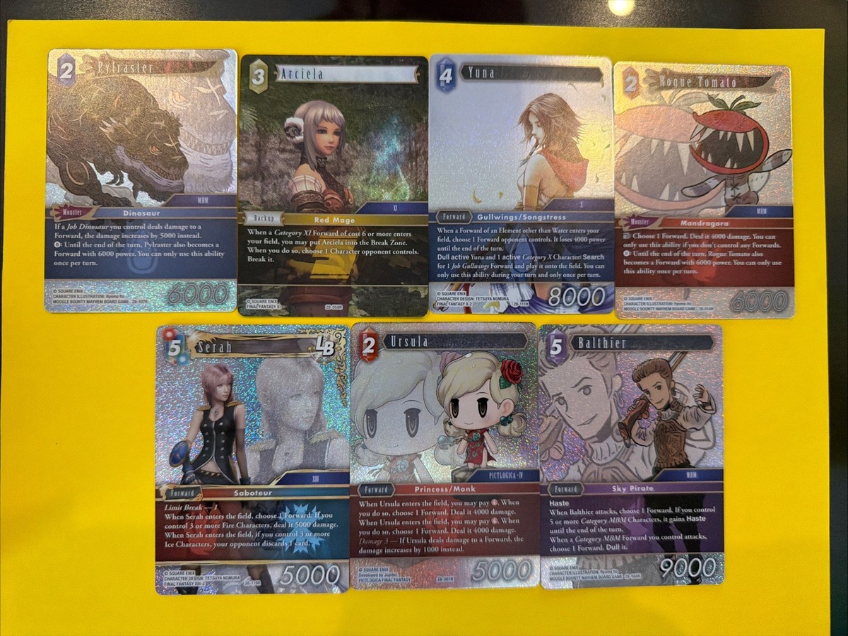 Final Fantasy TCG Lot Of 7 Foil Rare Cards | eBay