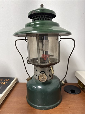 #ad Vintage 1950#x27;s Coleman Double Mantle Big Hat Gas Lantern Model 228E $65.77