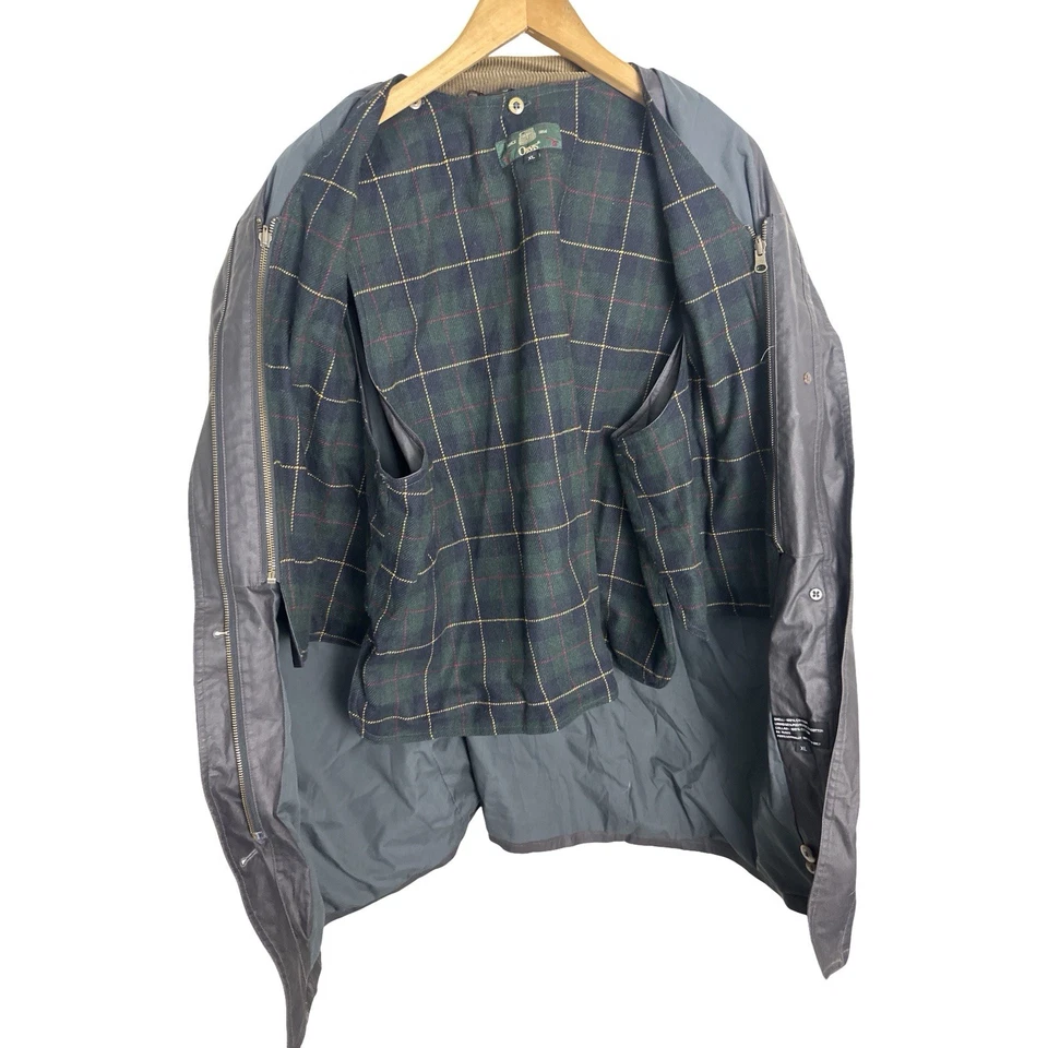 Chaqueta Orvis Para Hombre Algodón Encerado Granero Campo Abrigo Pana Borde Forrado Chaqueta Talla XL Foto 4 de 4