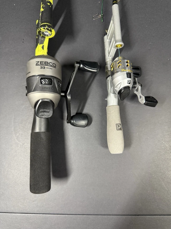 2 Tiny But Mighty Spincast Pocket Combo  Fiberglass Compact Rod with braided lin - Image 2 of 4