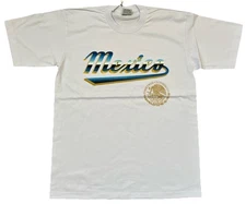 Streetwise MEX Script T-Shirt Mexico (White) Men's Tee Short Sleeve Heavyweight