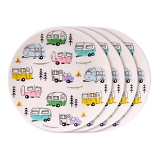 Wildwood Caravan Set of 4 RPET Picnic Plates BPA Free Perfect Gift