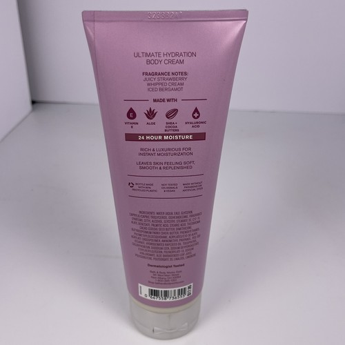Bath & Body Works Strawberry Snowflakes Ultimate Hydration Body Cream 8 oz - Picture 3 of 3