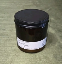 Biting Flowers Farm Scented Jar Candle Creme Brulle Soy & Beeswax 3 Wicks