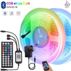 Dimmable COB LED Strip Lights RGB Bluetooth App & Remote Control Low Voltage