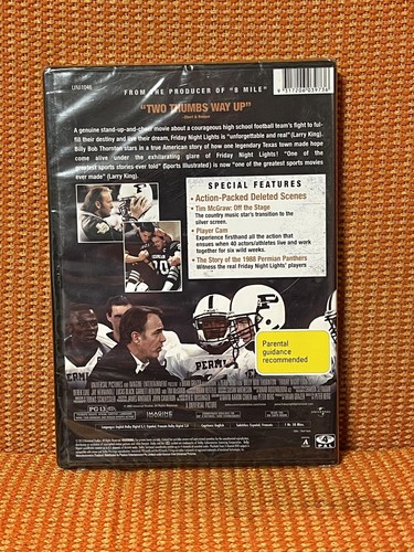 Friday Night Lights Movie - Billy Bob Thornton * Brand NEW + Sealed R4 DVD - Picture 2 of 2
