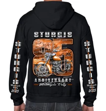 2025 Sturgis Motorcycle Rally 85th Scene Limited Edition Zip-up Hoodie No Harley