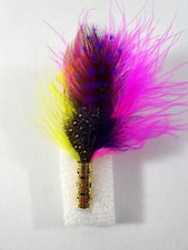 Handmade FEATHER BOUTONNIERE Gold Pinback Men Women Wedding Coat Lapel Suit 7