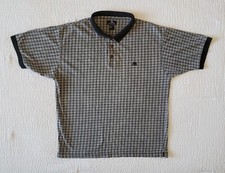 GIVENCHY Active Wear Men's Polo Shirt L Gray Plaid