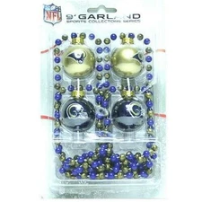 Los Angeles Rams Decorative Garland 9 Ft. TREE CHRISTMAS ORNAMENT NEW