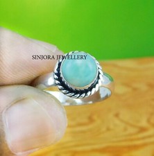 Larimar Gemstone 925 sterling silver handmade Gift Ring US size 5 to 13