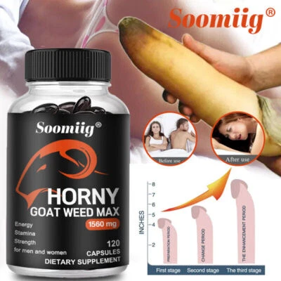 SOOMIIG Horn Goat Wee - 1560mg, 120 capsule ad alta resistenza - potenziamento maschile