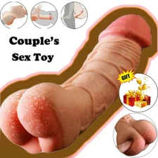 Male Masturbators-Realistic-Big-Cock-Girth-Penis-Dildo-Anal-Strokers Sleeve Gay