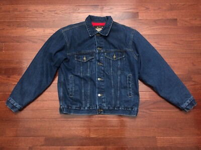 GUIDE GEAR INSULATED JEAN JACKET MENS MEDIUM BLUE DENIM FIELD TESTED  THINSULATE