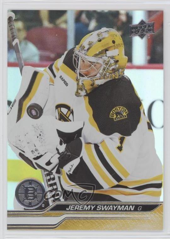 2023-24 Upper Deck Series 1 Silver Foil Jeremy Swayman #15