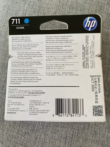 HP Design jet 711 Cyan Printer Toner - New - expired oct 2020 - Picture 2 of 3
