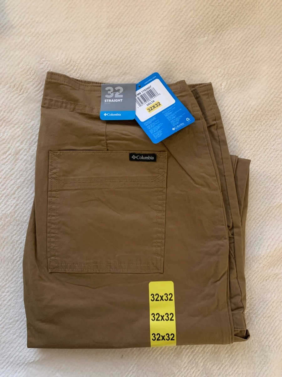★★Columbia★★ MLABEL WIDEFIT CUTLINE PANTS DARK KHAKI CIU Columbia Men's Straight Droite Pant Utility Side Pocket