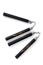 Twin-pack of 12 inch safe foam rubber nunchucks/nunchakus w/chain for training