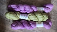Hand dyed, wool yarn 70 baby alpaca . All 3 hanks included in purchase.