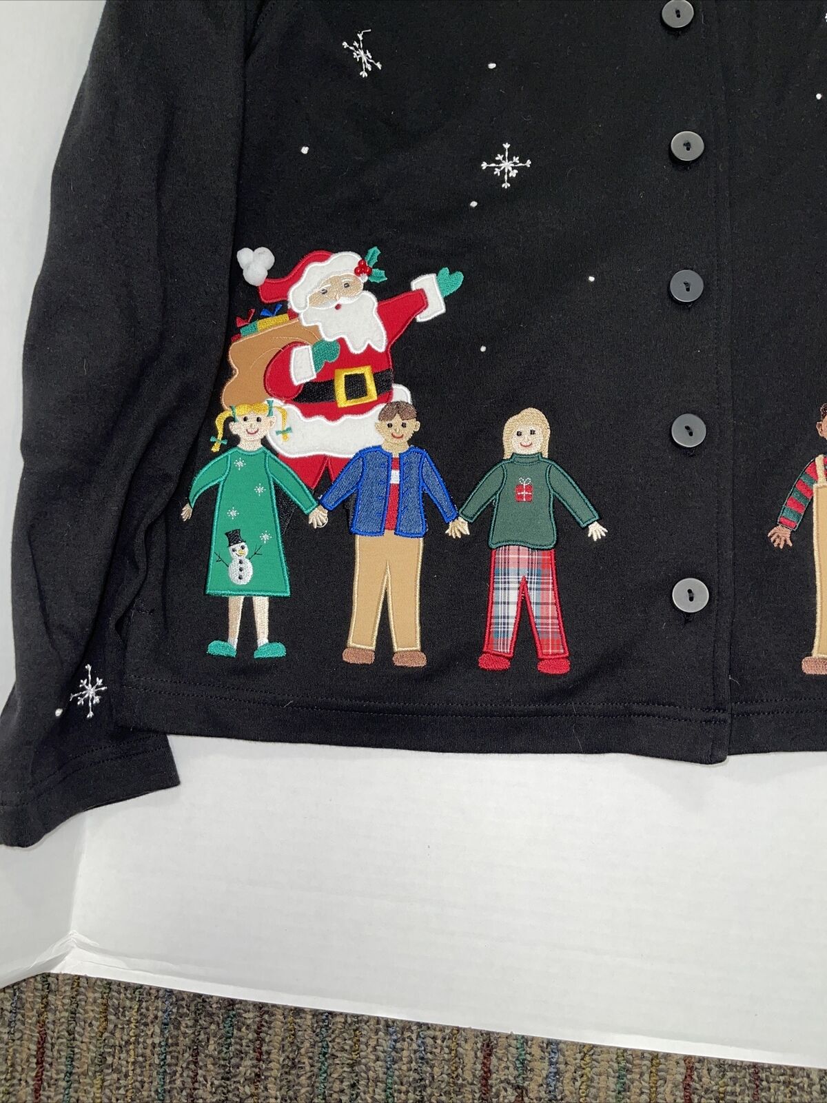 Bechamel Vintage Christmas Cardigan Sweater, Sant… - image 7