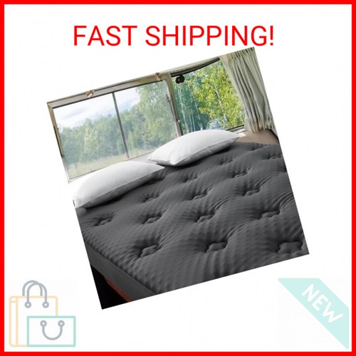 Hansleep Memory Foam RV Mattress Pad Short Queen, Pillow Top Mattress Topper Sho