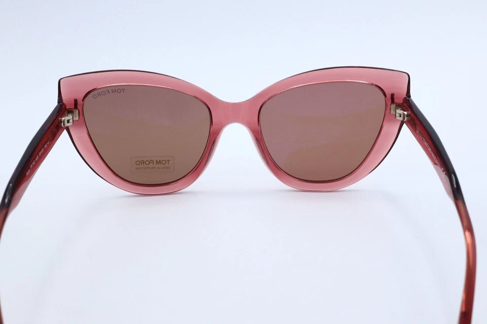 Tom Ford Anya TF762 42E Pink Crystal Cat Eye Plastic Sunglasses Frame 55-20-140 - Image 4 of 4