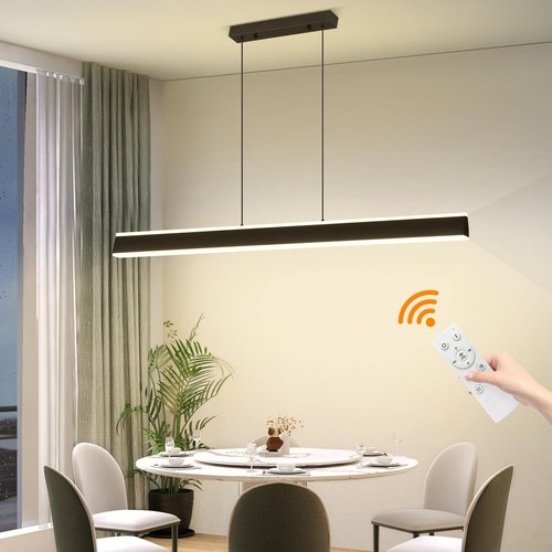 31" Linear Pendant Light Fixtures, Dimmable LED Chandeliers for Dining