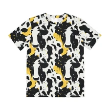 All Over Print T Shirt Unisex Adult Cowprint Cow Art Southern Farm Western Fun