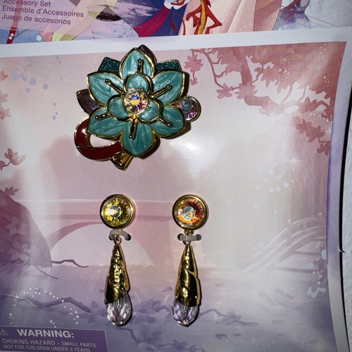 Disney Mulan Accessory Set Hair Clip Earrings new - Picture 3 of 4