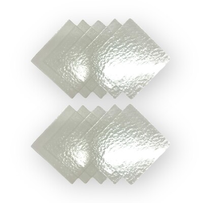 10 Pack Crystal Clear COE 96 Fusible Glass Squares Sheets
