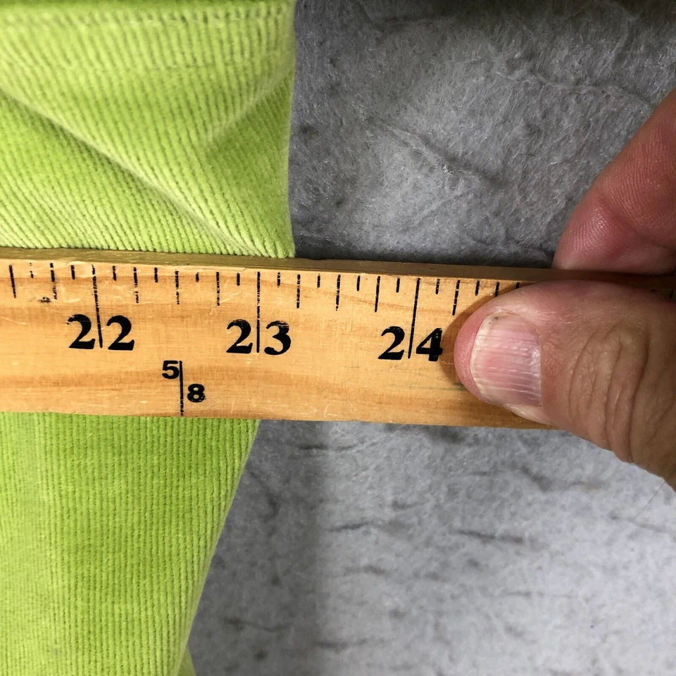 Quacker Factory Jacket Womens 1X Plus Size Lime Green Corduroy Glam Sparkle - Image 3 of 4